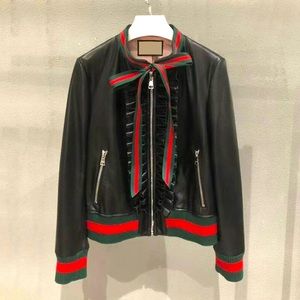 GUCCI Leather bomber jacket